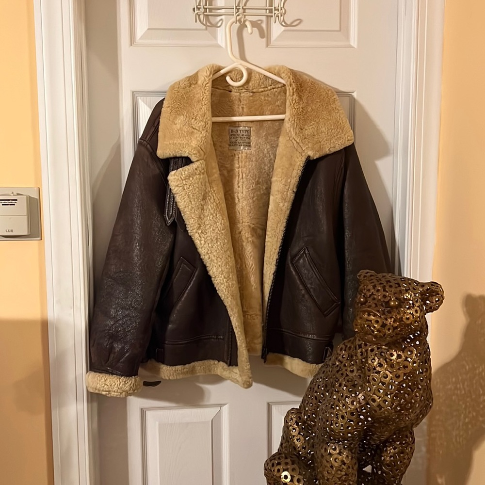 CALAFATE AVIATION FLIGHT EQUIPMENT LEATHER JACKET